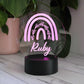 Custom Kids Night Light Rainbow Design with Purple Light