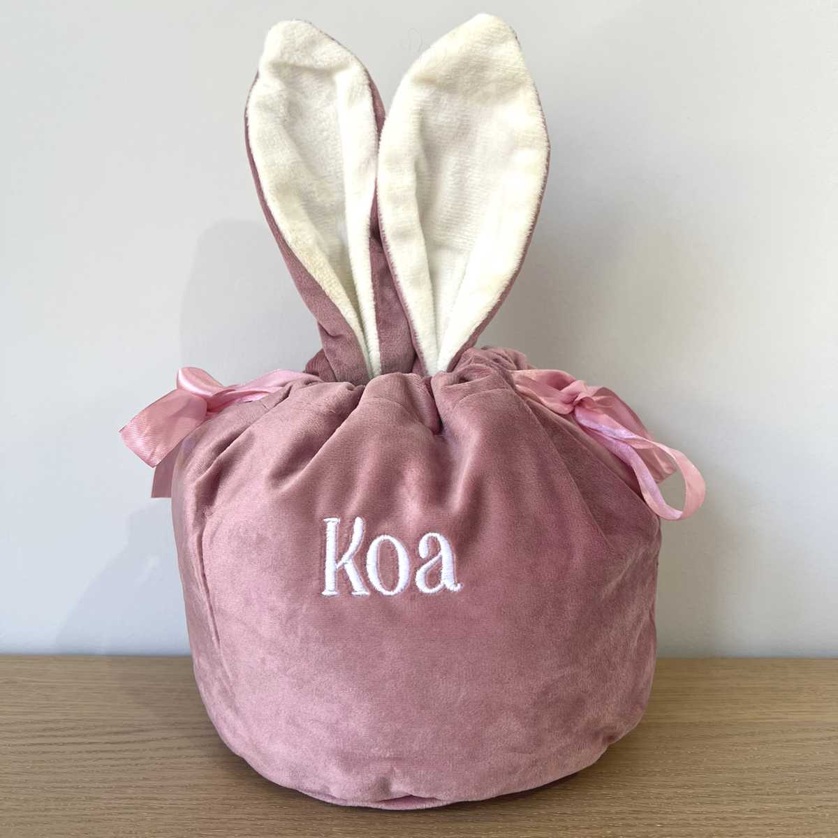 Personalised Easter Bunny Bag - Pink