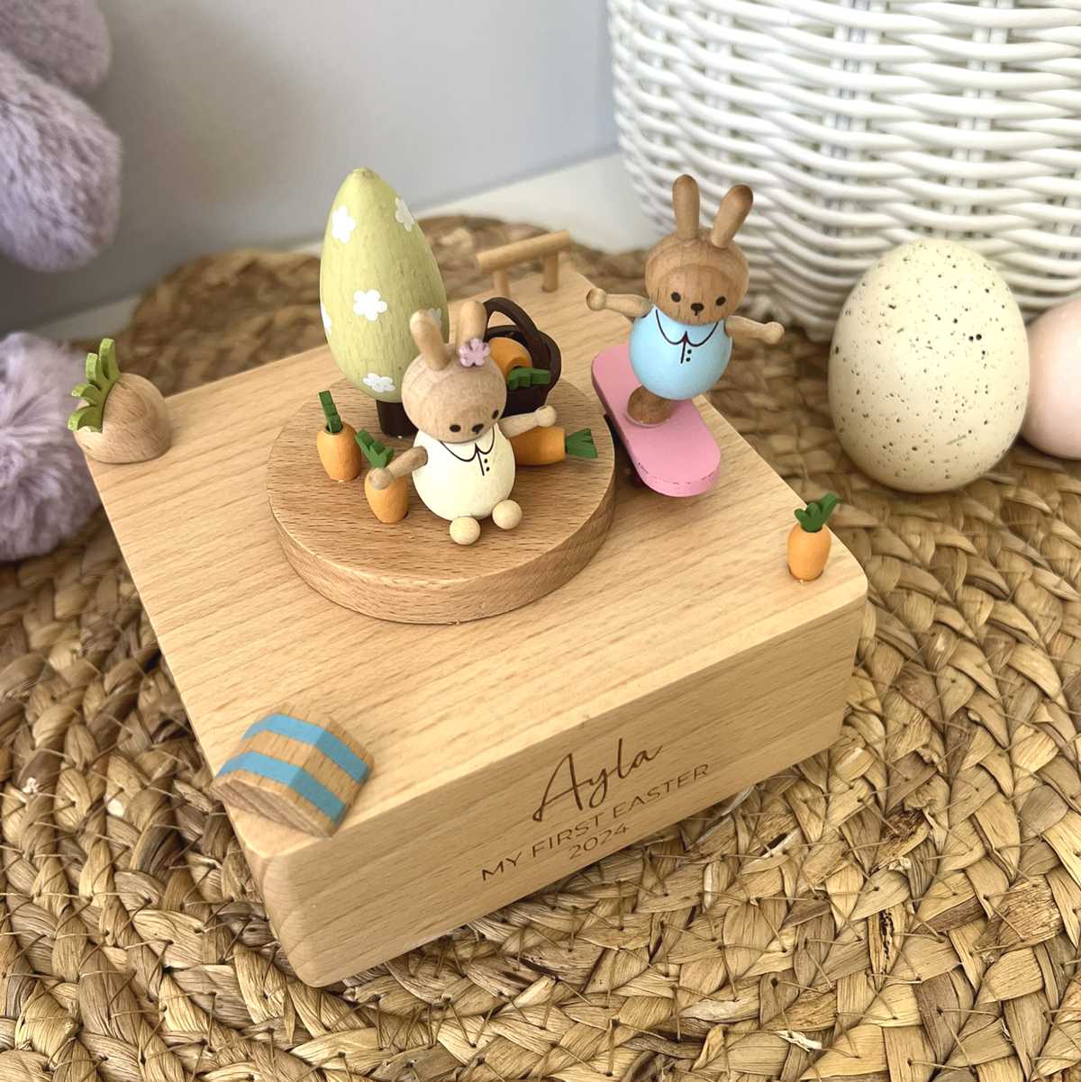 Personalised Wooden Easter Carousel