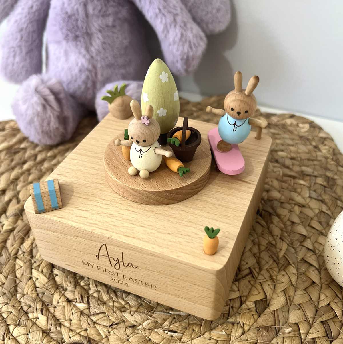 Personalised Wooden Easter Carousel