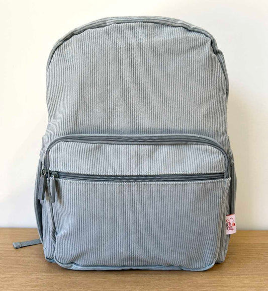 Personalised Corduroy Backpack - Large Blue