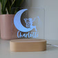 Personalised Fairy Moon Kids Night Light with Blue Light