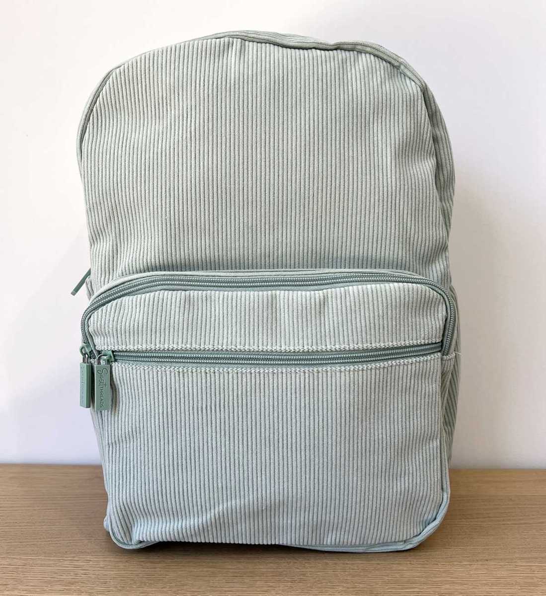 Personalised Corduroy Backpack - Large Green