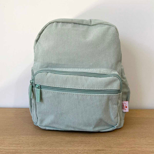Personalised Corduroy Backpack - Small Green