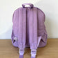 Purple Corduroy Backpack, back view showing shoulder straps