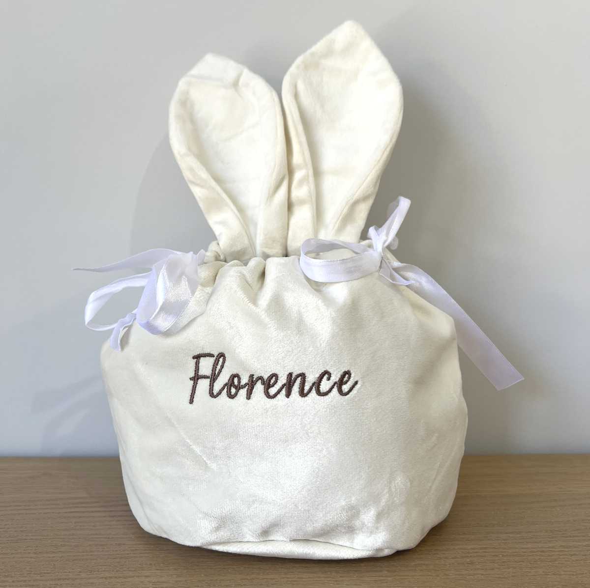 Personalised Easter Bunny Bag - Cream