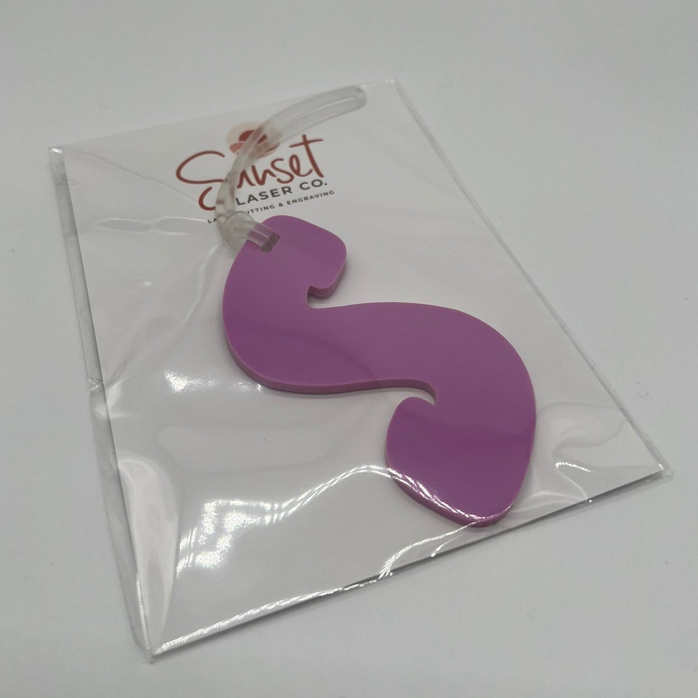 Pink Letter S Bag Tag
