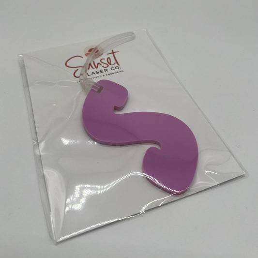 Pink Letter S Bag Tag