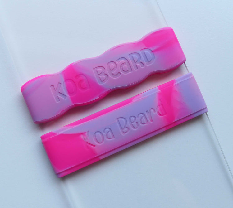 Tie-dye personalised silicone bottle band with name
