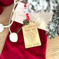 Santa's Magic Key With Wooden Engraved Love Santa Tag