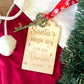 Santa's Magic Key with Custom Wooden Engraved Family Name Tag