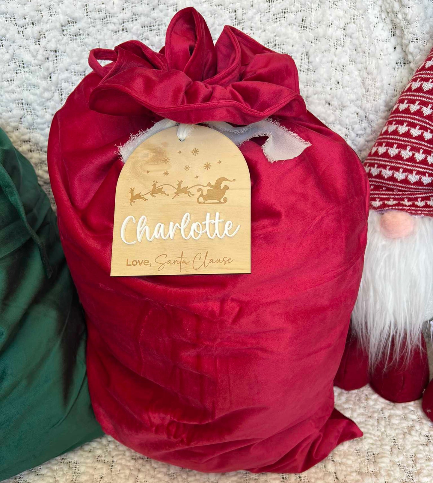 Red Velvet Santa Sack