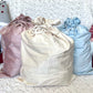 Luxury Velvet Santa Sacks in Pink, Cream and Blue