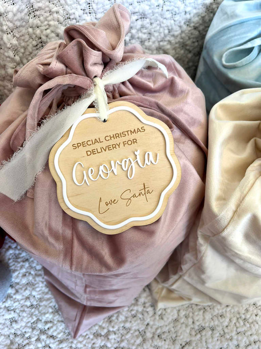 Pink Velvet Santa Sack