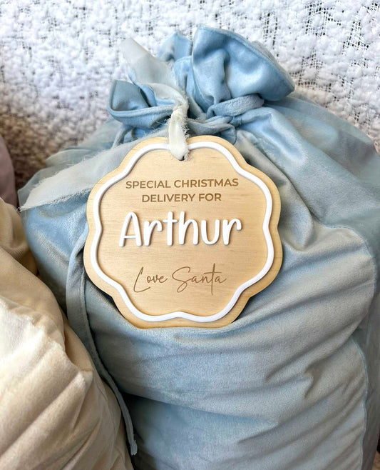 Blue Velvet Santa Sack