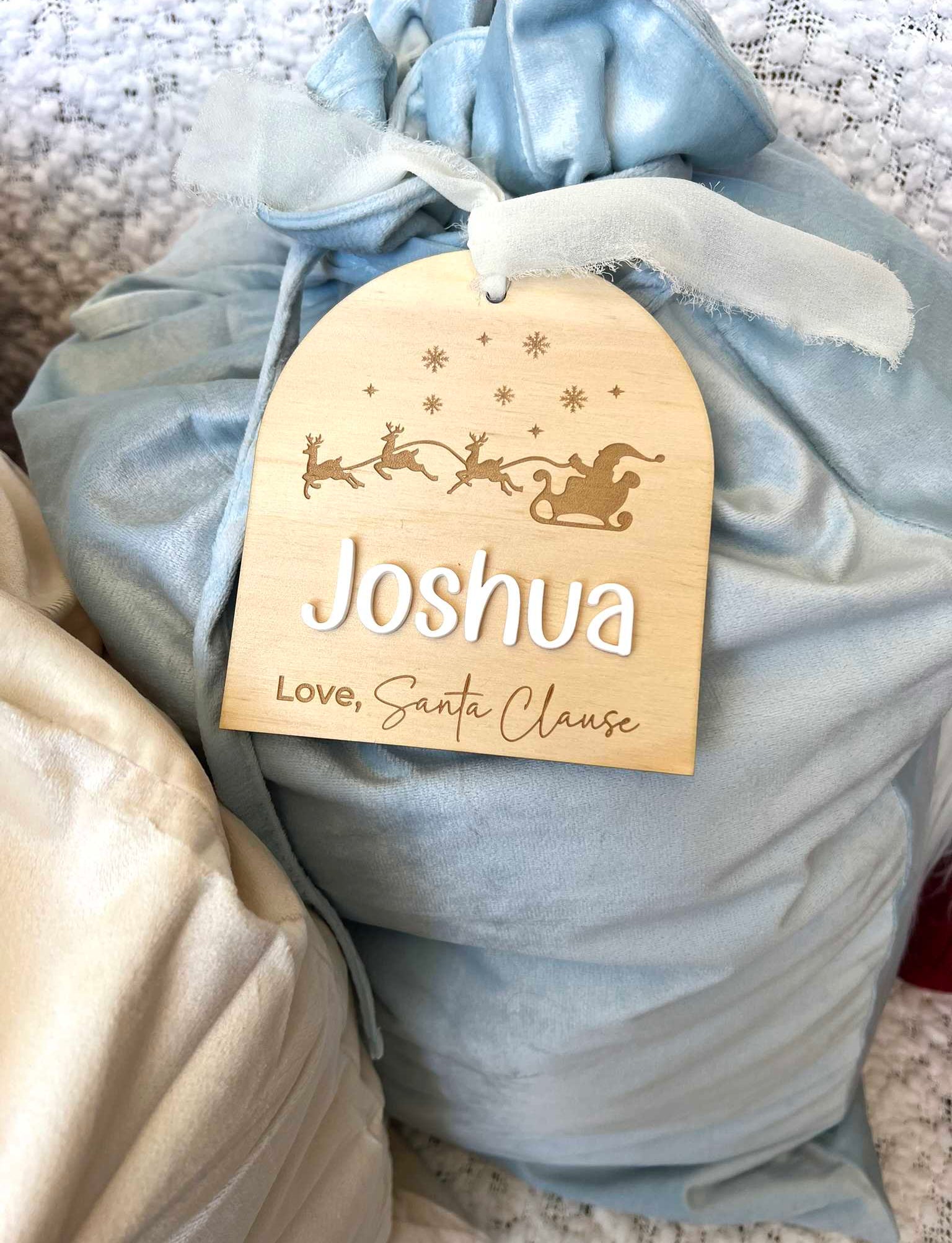 Blue Velvet Santa Sack