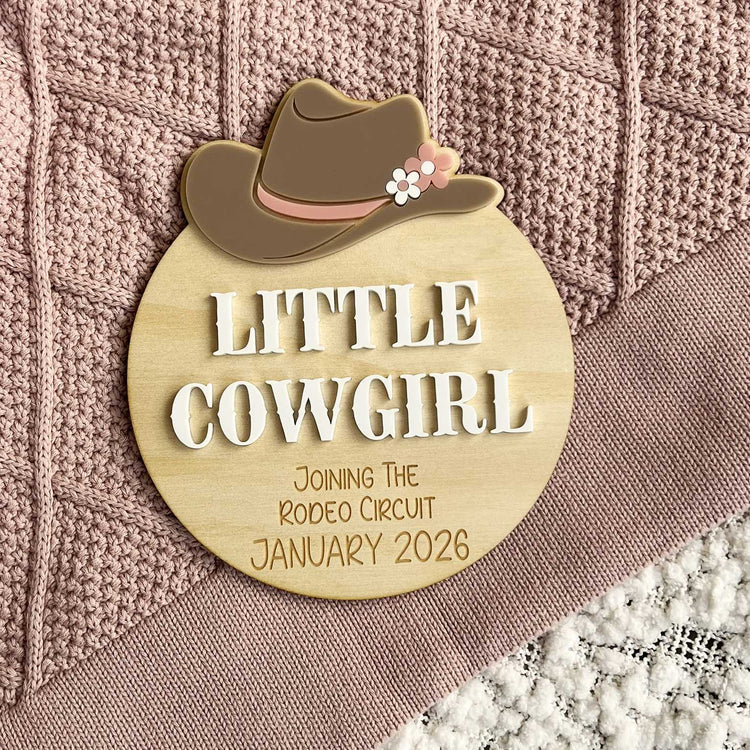 Western Pregnancy Announcement Cowgirl