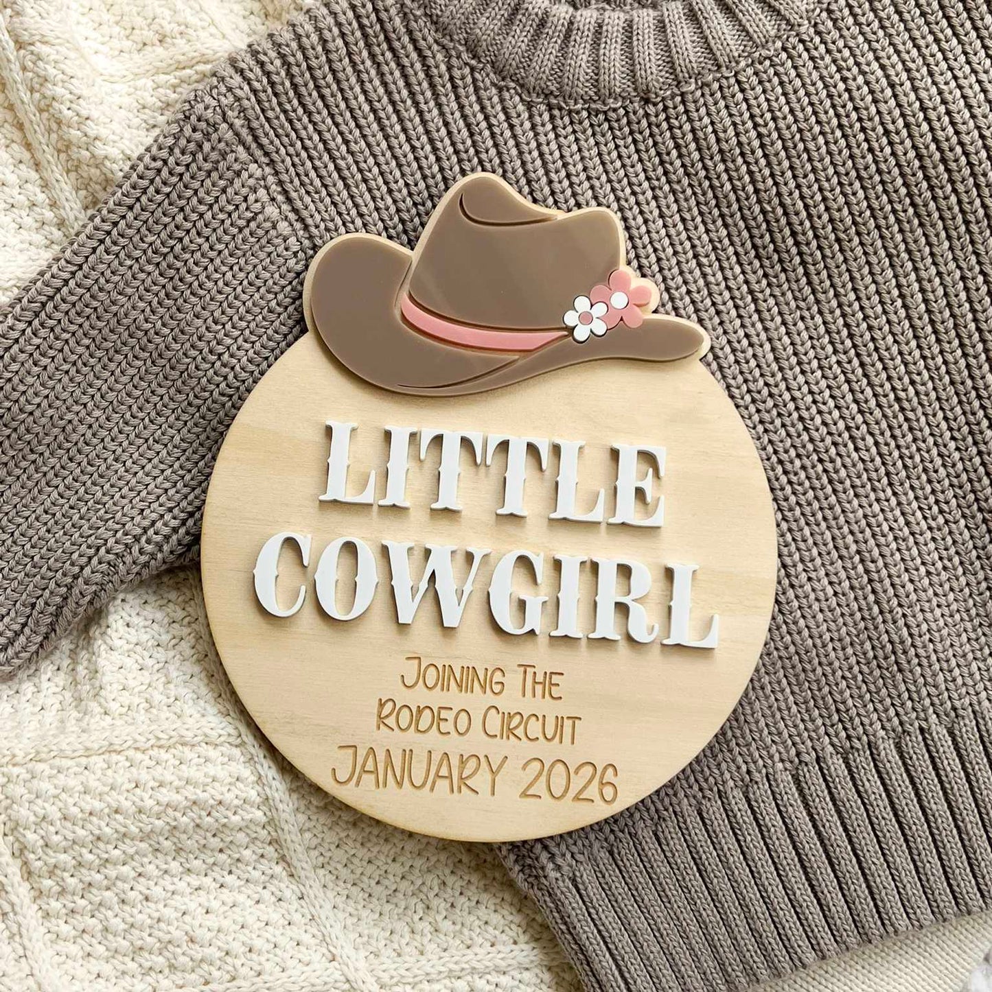 Western Pregnancy Announcement Cowgirl