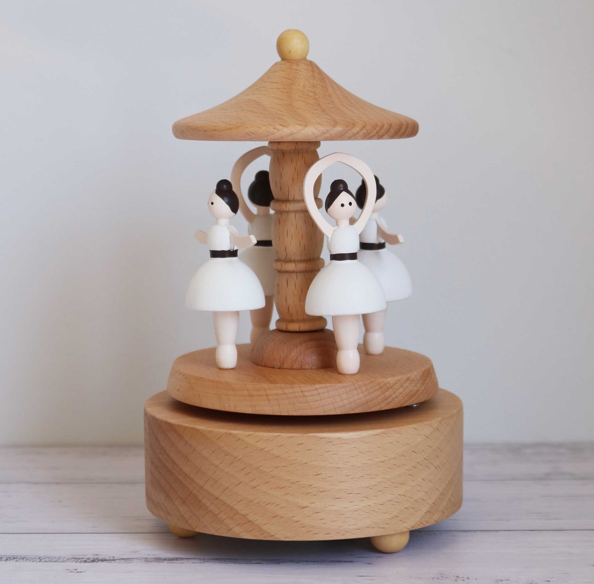 Personalised Wooden Ballerina Musical Carousel