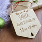 Santa Stop Here Flag Sign