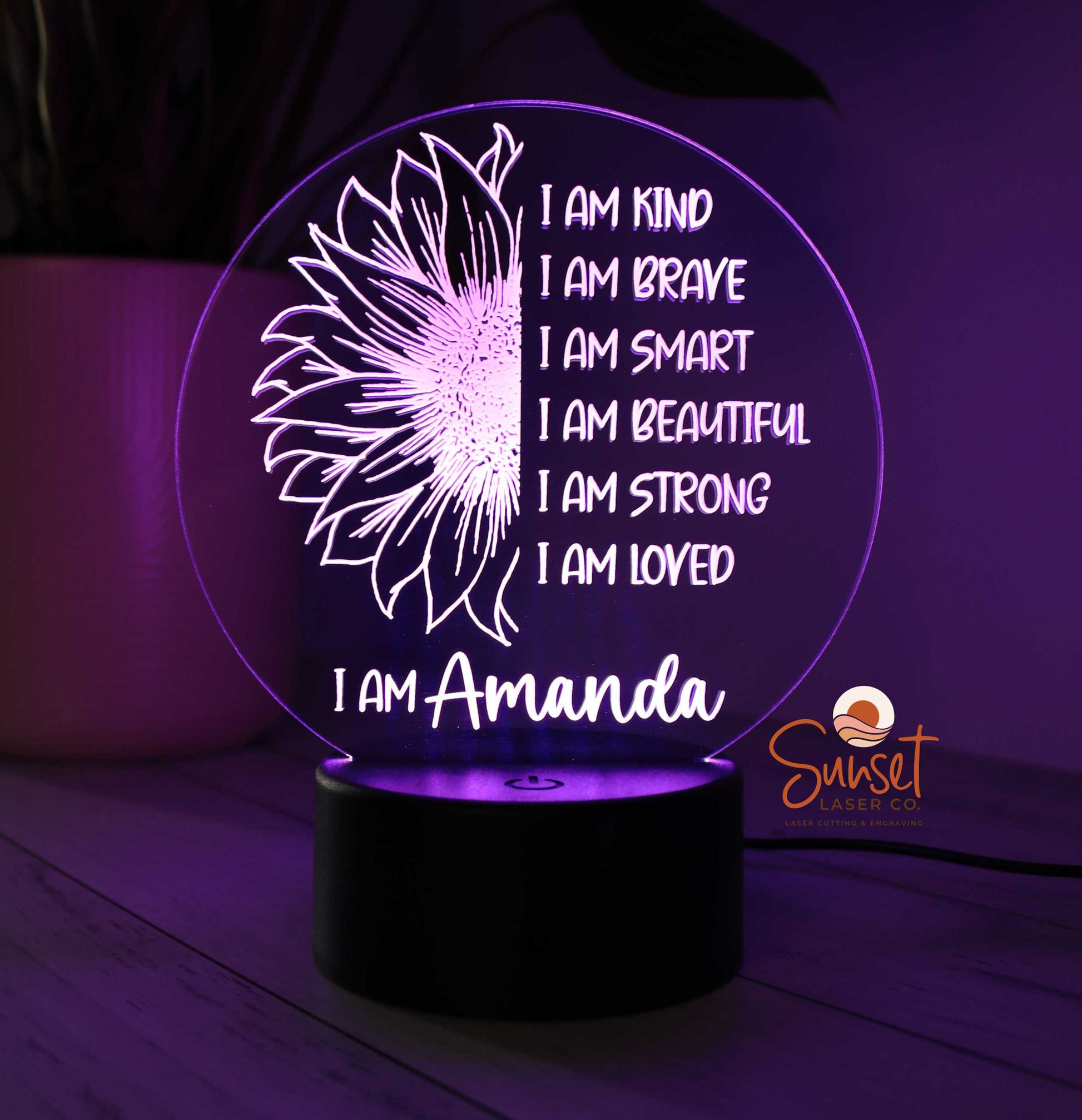 Personalised Night Light - Affirmation