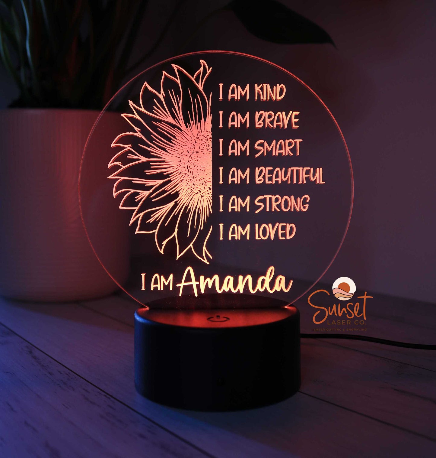 Personalised Night Light - Affirmation