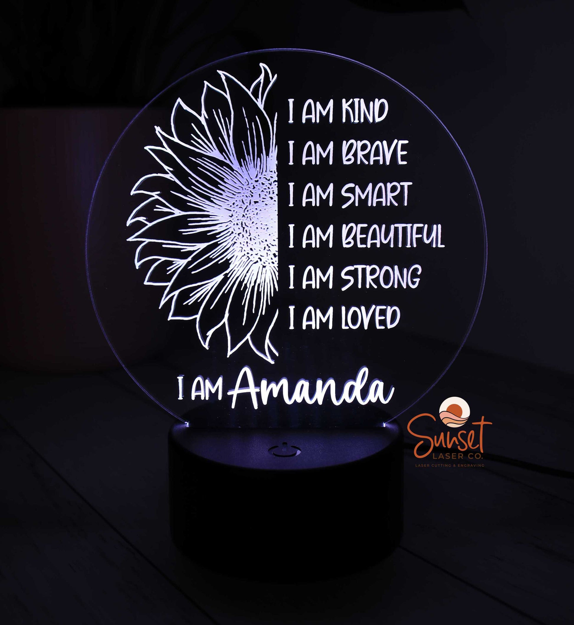 Personalised Night Light - Affirmation