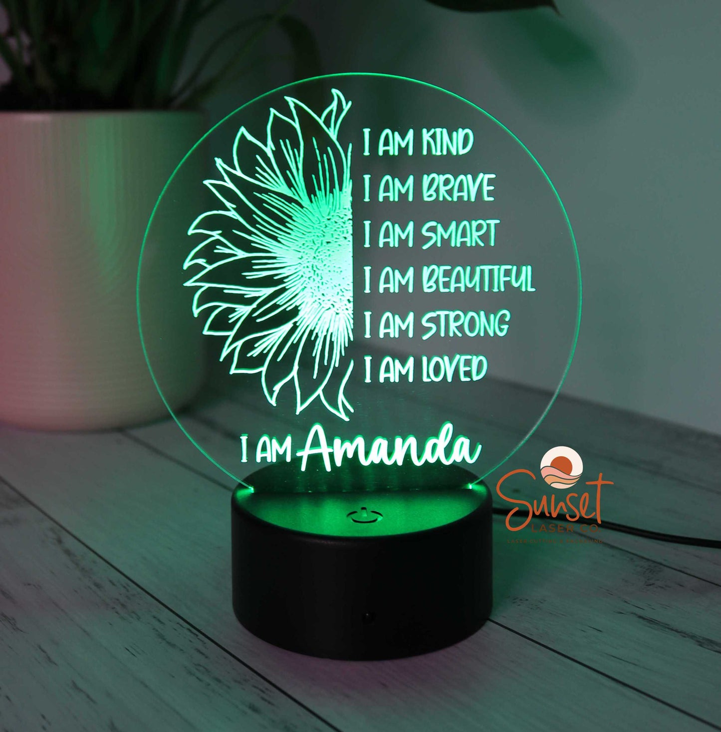 Personalised Night Light - Affirmation