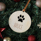 Wooden Personalised Christmas Bauble - Sans-Serif