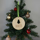 Wooden Personalised Christmas Bauble - Sans-Serif