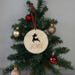 Wooden Personalised Christmas Bauble - Sans-Serif