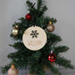 Wooden Personalised Christmas Bauble - Sans-Serif