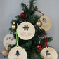 Wooden Personalised Christmas Bauble - Sans-Serif