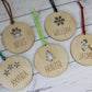 Wooden Personalised Christmas Bauble - Sans-Serif