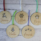 Wooden Personalised Christmas Bauble - Script
