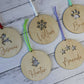 Wooden Personalised Christmas Bauble - Script