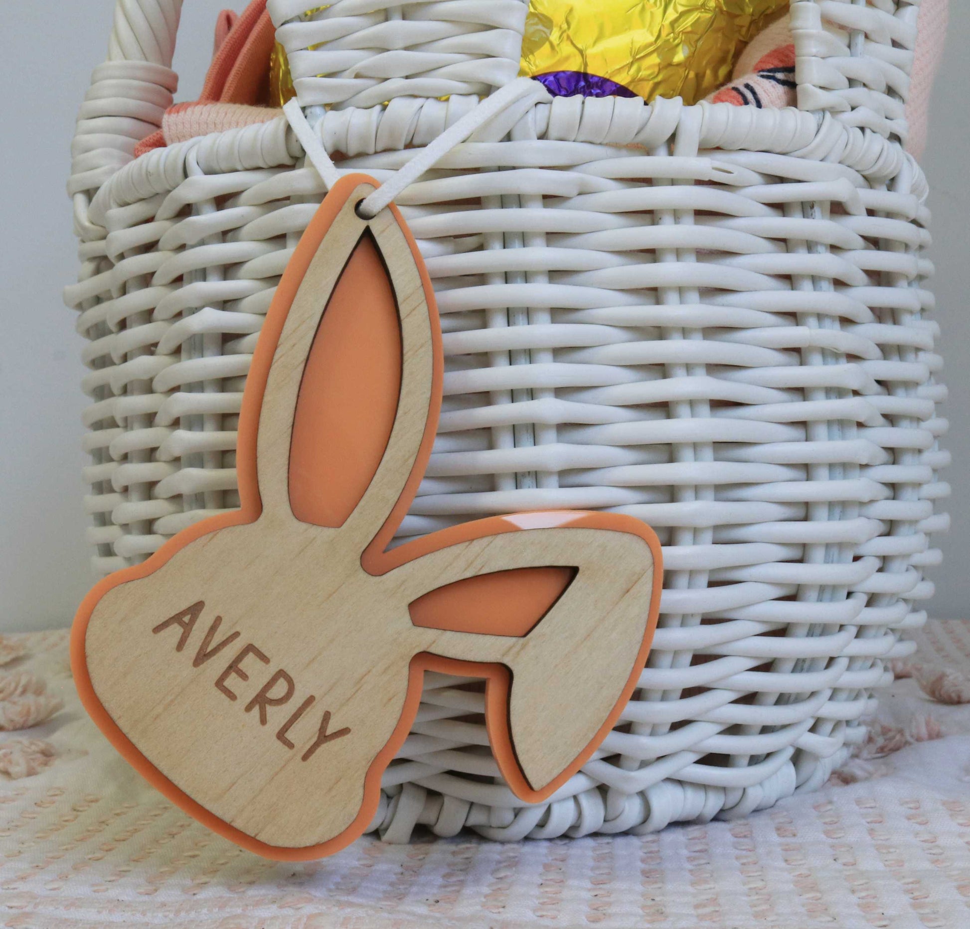 Easter Name Tag Pastel Orange