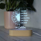 Personalised Wooden Night Light - Affirmation