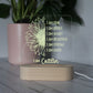 Personalised Wooden Night Light - Affirmation