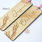 Personalised Wooden Bookmark - Floral