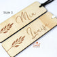 Personalised Wooden Bookmark - Floral