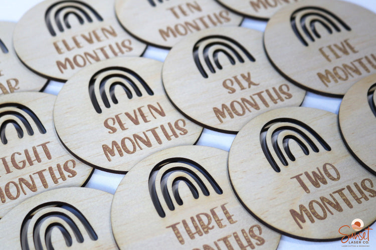 Rainbow Baby Milestone Discs - Cut Base Set