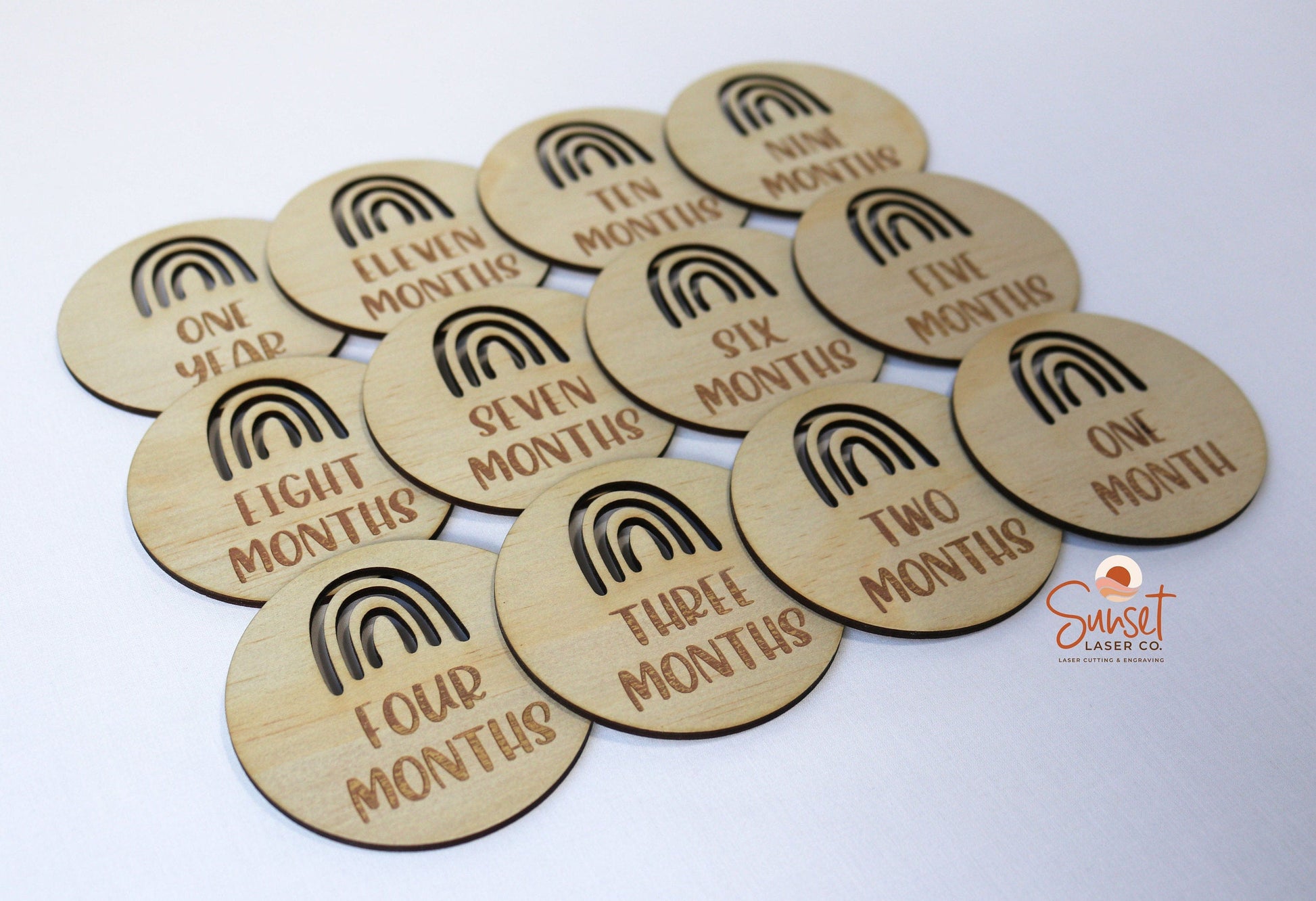 Rainbow Baby Milestone Discs - Cut Base Set