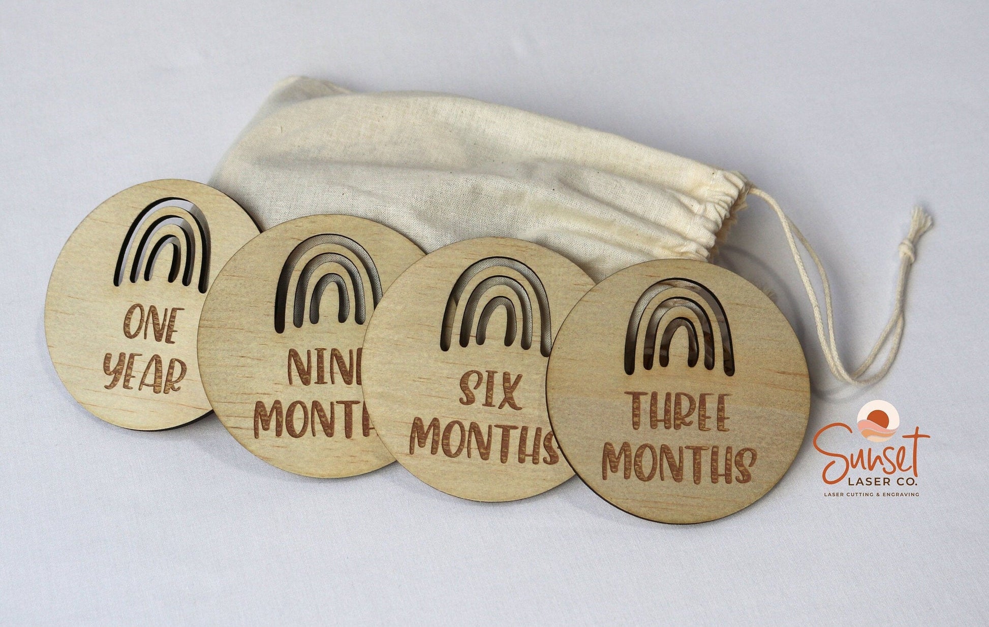 Rainbow Baby Milestone Discs - Cut Base Set