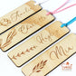 Personalised Wooden Bookmark - Floral