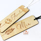 Personalised Wooden Bookmark - Floral