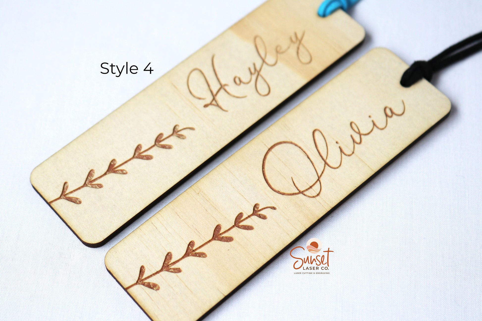 Personalised Wooden Bookmark - Floral