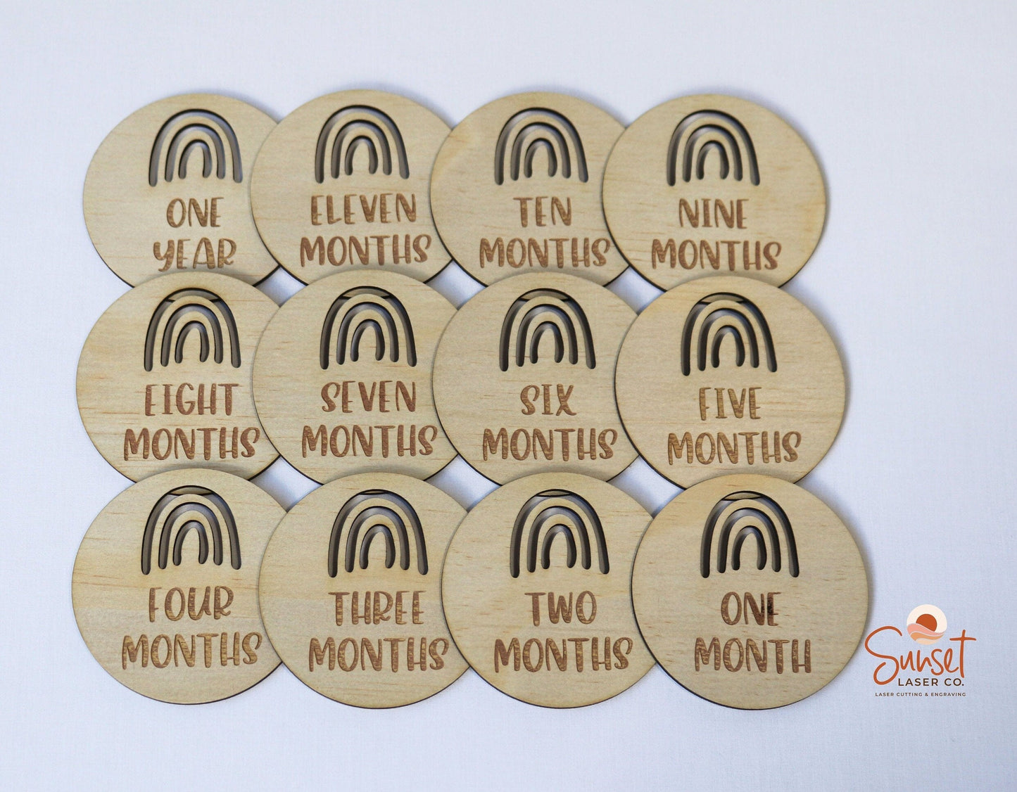 Rainbow Baby Milestone Discs - Cut Base Set