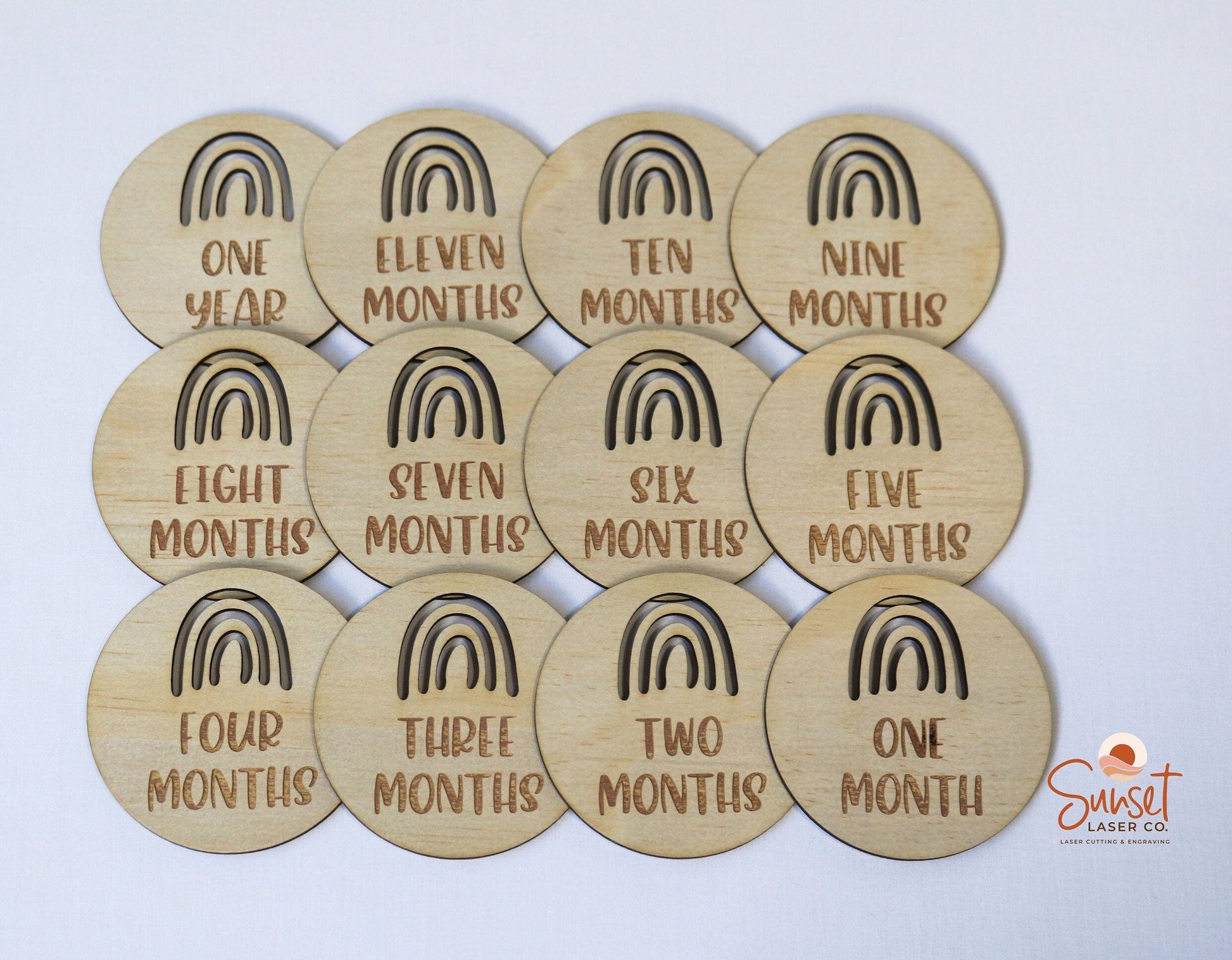 Rainbow Baby Milestone Discs - Cut Base Set