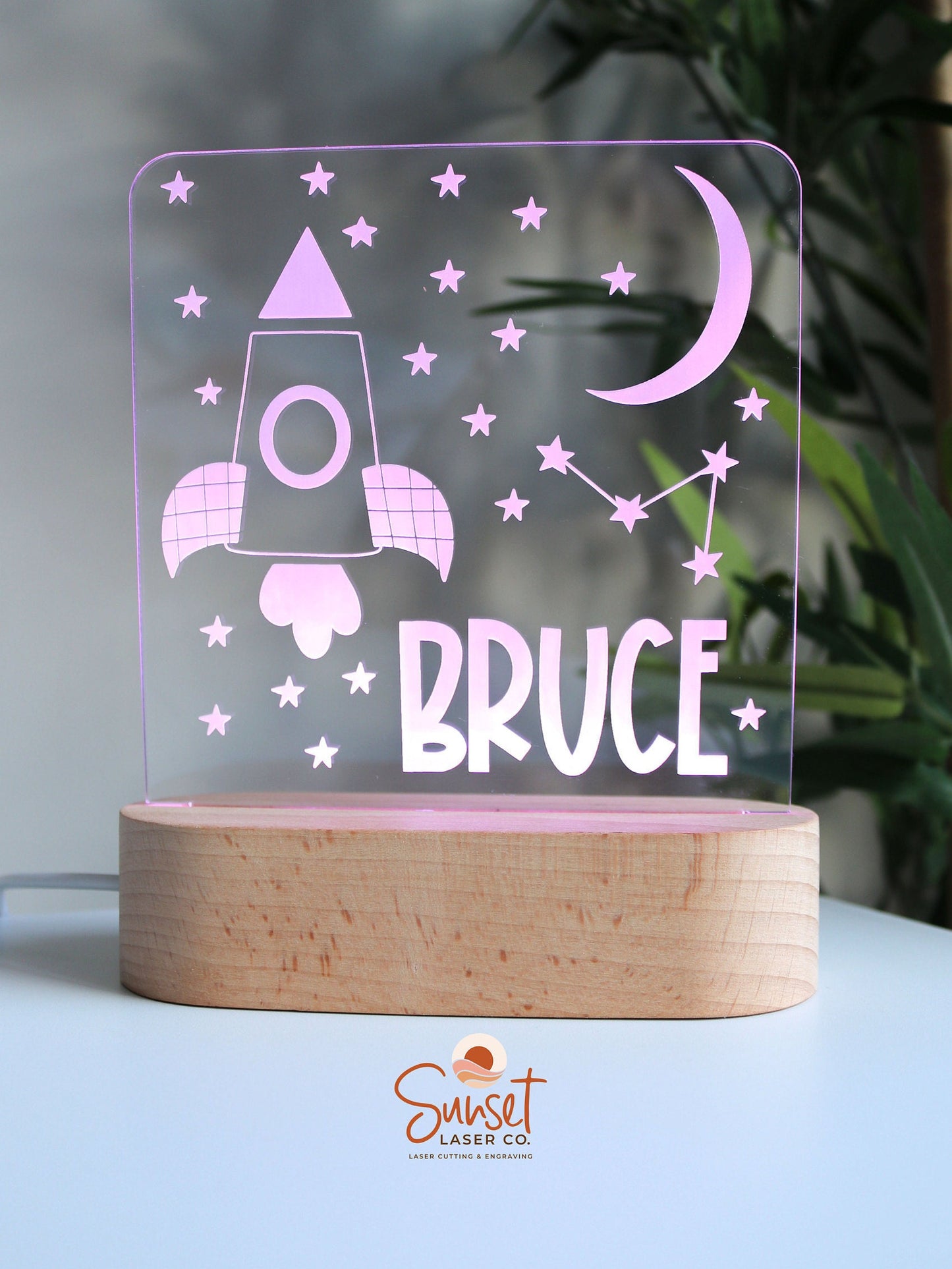 Wooden Space LED Night Light